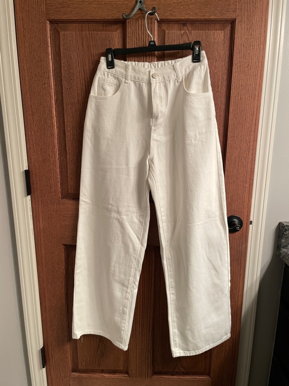White High-Rise Wide Leg Jeans